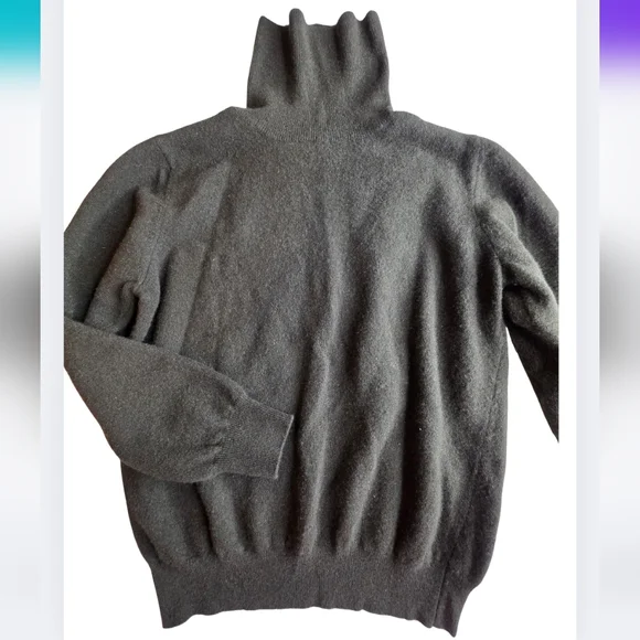 Vintage United Colors Of Benetton M Wool Angora Turtleneck Brown 2995-Bk - Picture 2 of 6